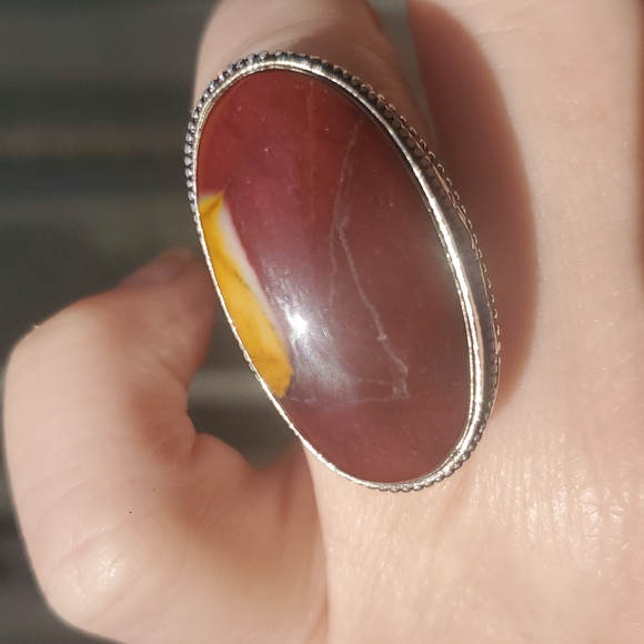 New Mookaite Jasper 925 Silver Statement Ring. - Picture 11 of 16